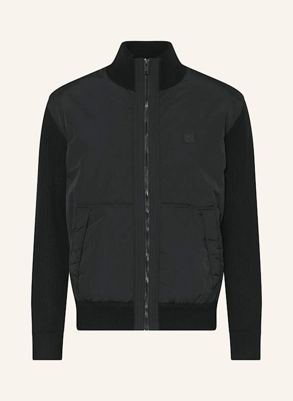 BOSS KYDALBRIO cardigan in mixed materials BLACK