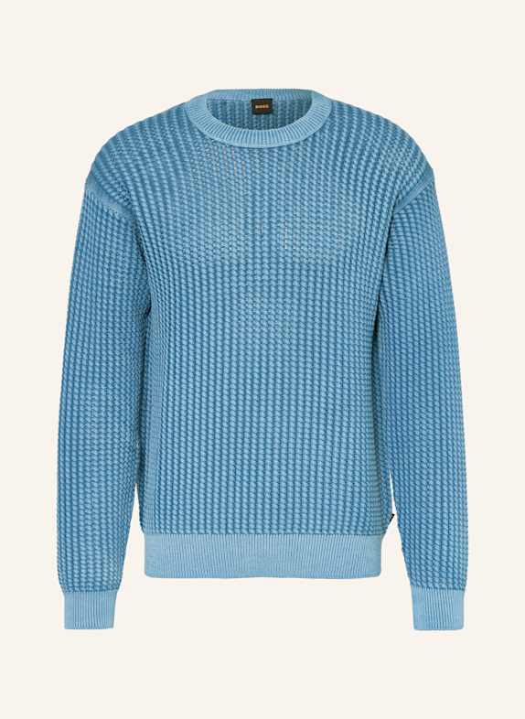 BOSS Sweter AGOLAN NIEBIESKI