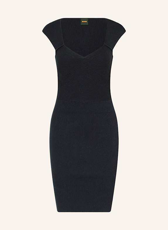BOSS Knit dress FOBERTS DARK BLUE