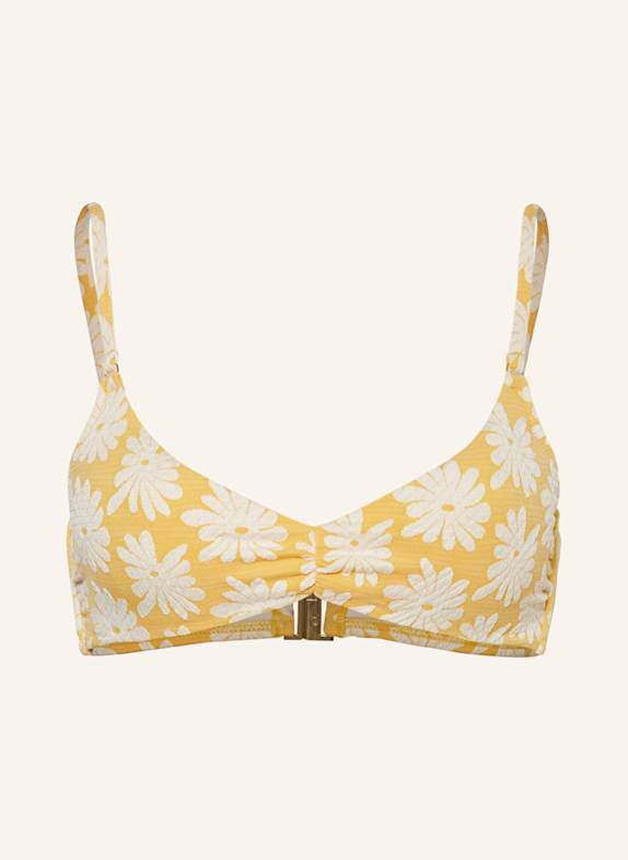 MRS & HUGS Bralette bikini top DARK YELLOW/ ECRU