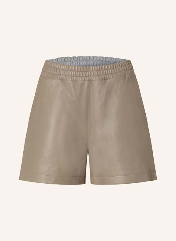 MRS & HUGS Leather shorts OLIVE