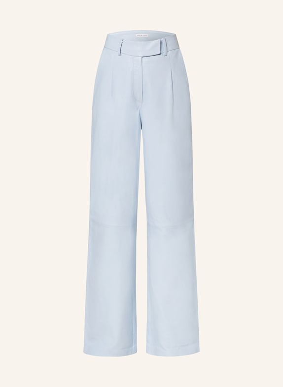 MRS & HUGS Leather trousers LIGHT BLUE