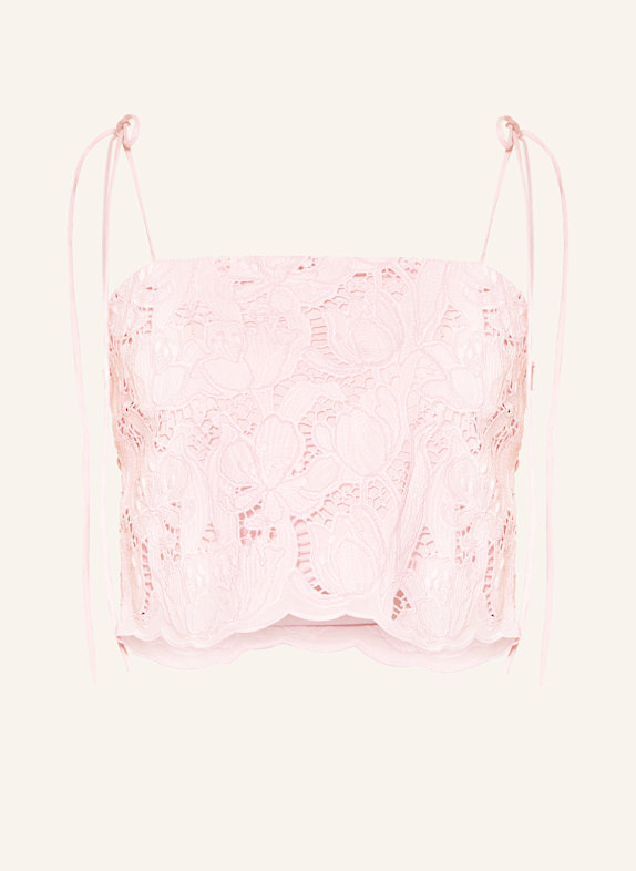 MRS & HUGS Cropped-Top aus Spitze HELLROSA