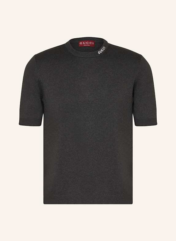 GUCCI Strickshirt mit Seide GRAU