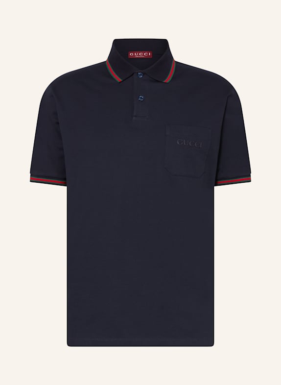 GUCCI Piqué-Poloshirt Regular Fit DUNKELBLAU