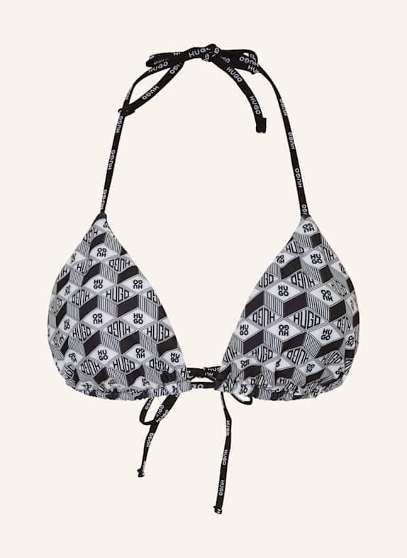 HUGO Triangel-Bikini-Top PURE SCHWARZ/ WEISS