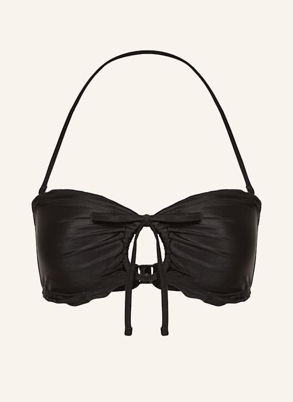 HUGO Bandeau-Bikini-Top RUFFLE SCHWARZ