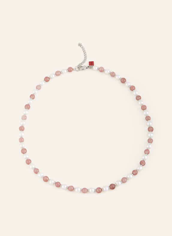 HUGO Halskette BEADS4 ROSÉ/ WEISS