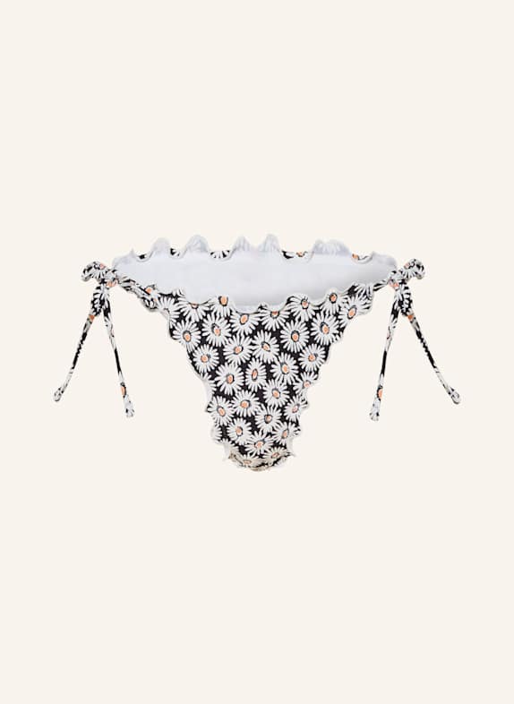 HUGO Brazilian-Bikini-Hose RUFFLE SCHWARZ/ WEISS/ HELLORANGE