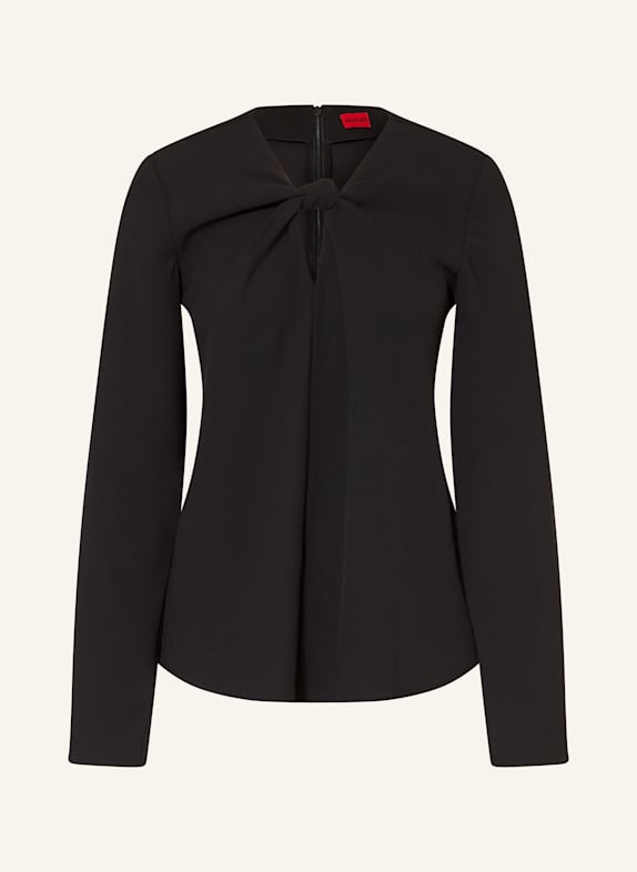 HUGO Blusenshirt CAMOLA mit Cut-out SCHWARZ