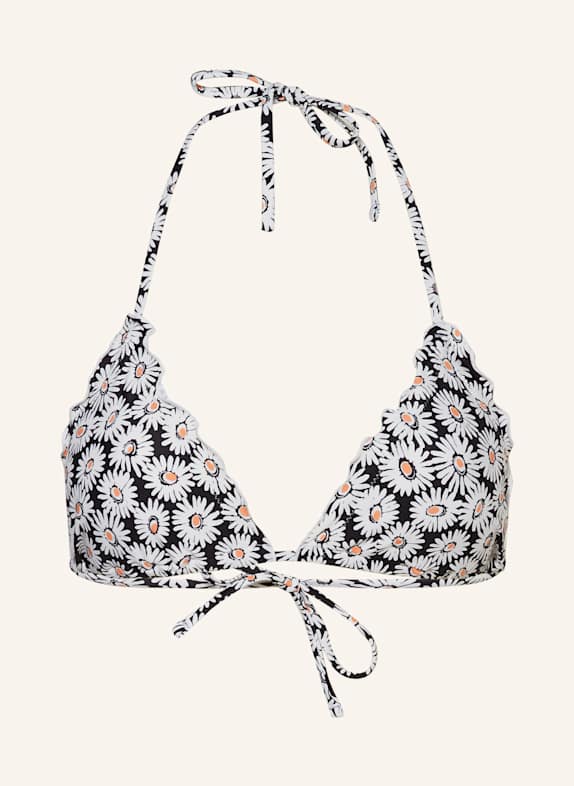 HUGO Triangel-Bikini-Top RUFFLE SCHWARZ/ WEISS/ HELLORANGE