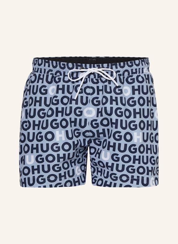 HUGO Badeshorts TORTUGA BLAUGRAU/ DUNKELBLAU/ WEISS
