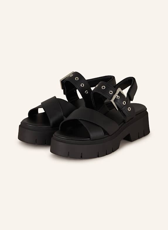 HUGO Plateau-Sandalen KRIS SCHWARZ