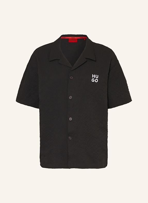HUGO Resorthemd CHAFFLE Comfort Fit SCHWARZ
