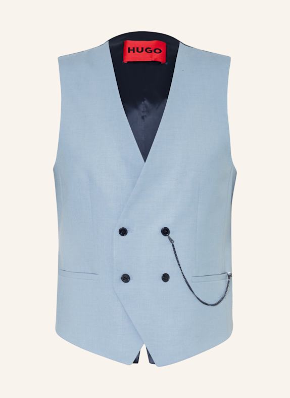 HUGO Anzugweste VIN Slim Fit 483 OPEN BLUE