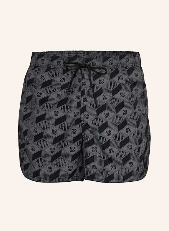 HUGO Badeshorts RIK DUNKELGRAU/ GRAU
