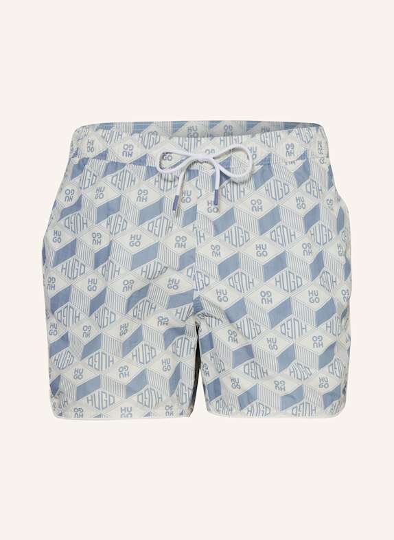 HUGO Badeshorts RIK WEISS/ BLAUGRAU