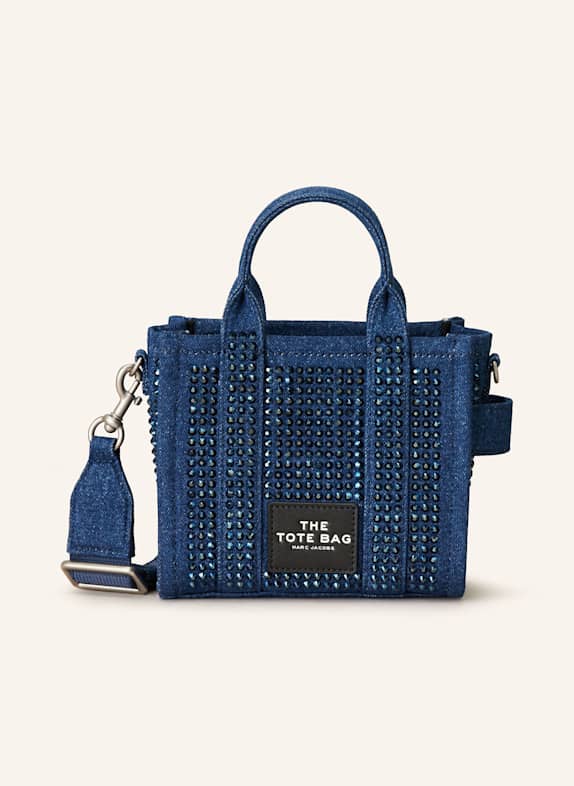 MARC JACOBS Umhängetasche TOTE BAG CRYSTAL mit Schmucksteinen DUNKELBLAU