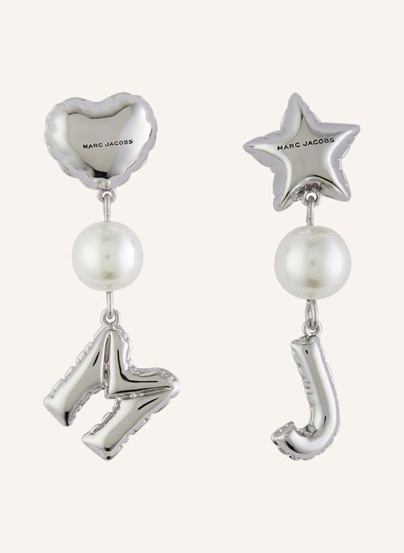 MARC JACOBS Earrings THE MJ BALLOON PERL EARRINGS SILVER/ WHITE