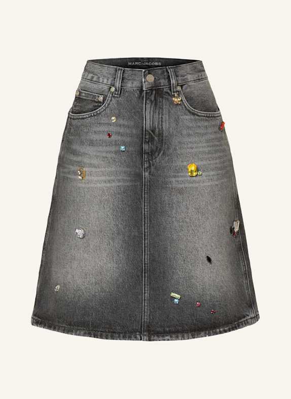 MARC JACOBS Jeansrock mit Schmucksteinen 011 BLEACHED BLACK