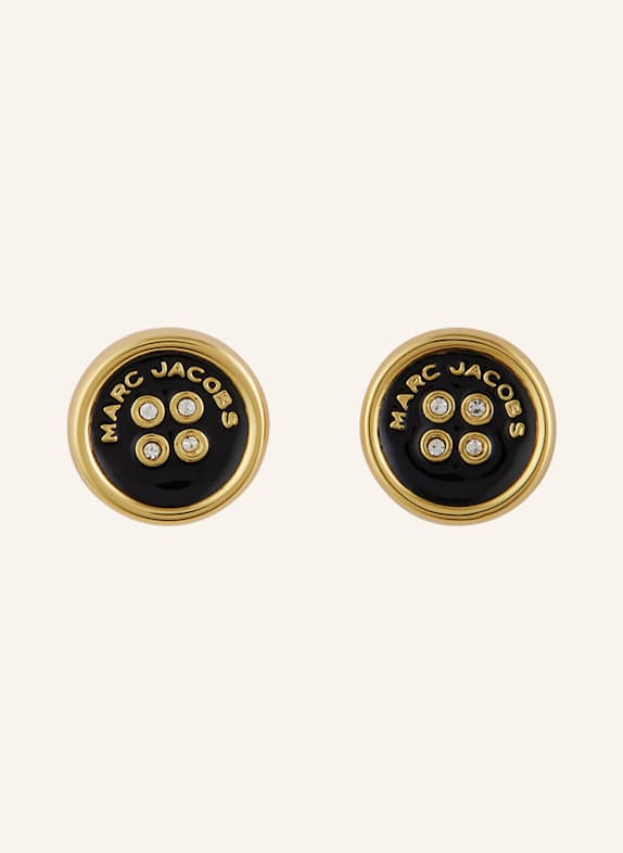 MARC JACOBS Stud earrings THE BUTTON STUD EARRINGS GOLD/ BLACK