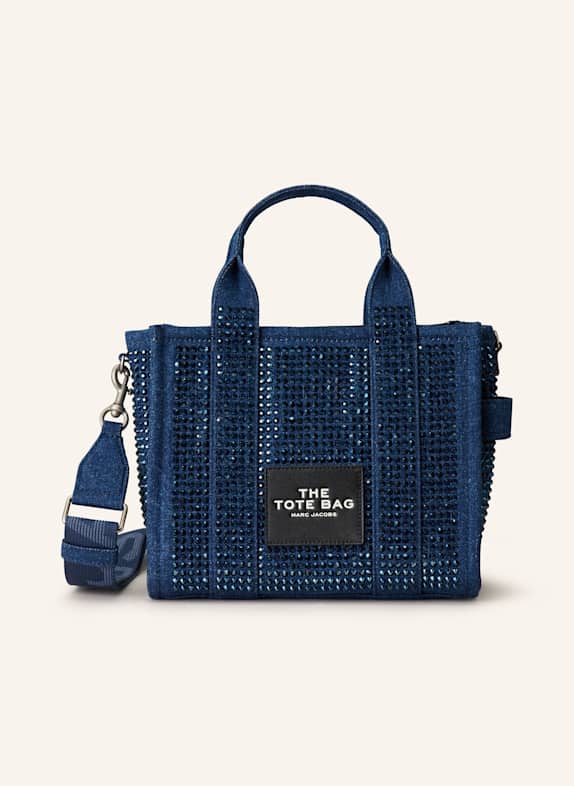 MARC JACOBS Handtasche THE SMALL TOTE BAG CRYSTAL mit Schmucksteinen DUNKELBLAU