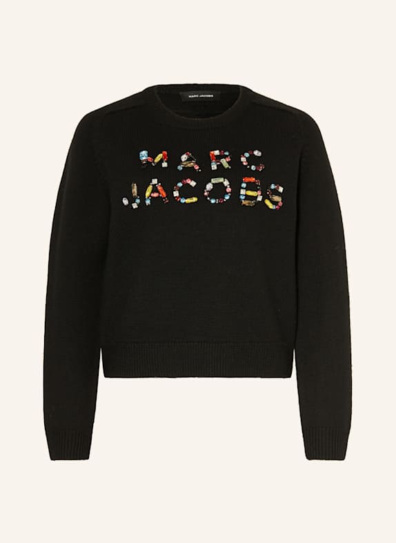 MARC JACOBS Pullover mit Schmucksteinen SCHWARZ