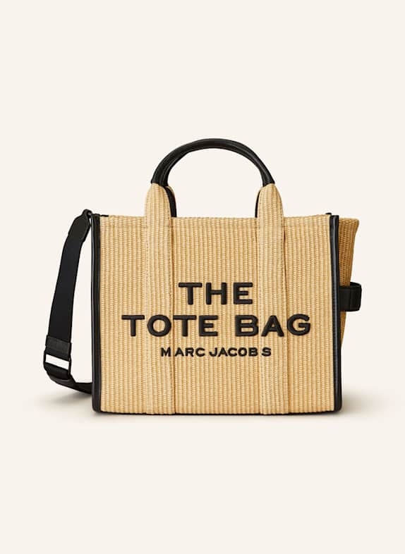 MARC JACOBS Shopper THE MEDIUM WOVEN TOTE SVĚTLE HNĚDÁ/ ČERNÁ