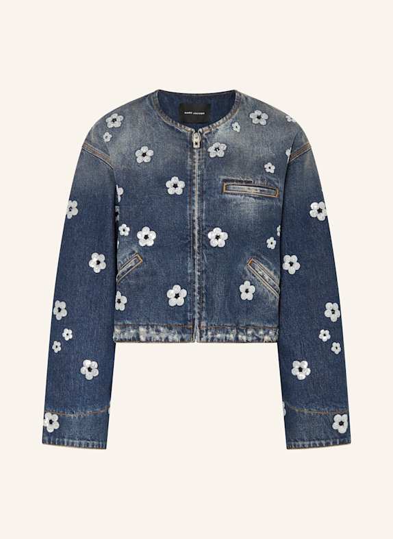 MARC JACOBS Jeansjacke mit Pailletten BLAU/ SILBER