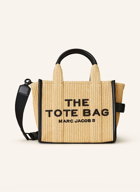 MARC JACOBS Shopper THE SMALL WOVEN TOTE BÉŽOVÁ/ ČERNÁ