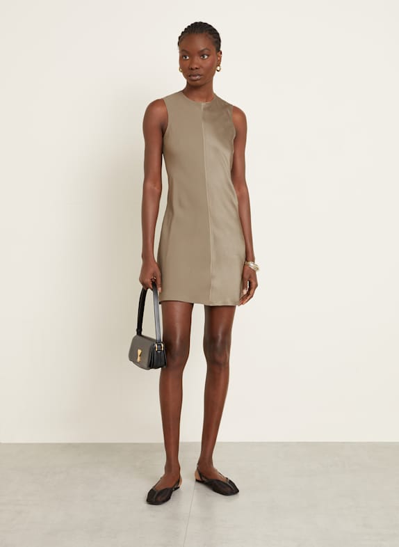 AMI PARIS Satin dress GRAY