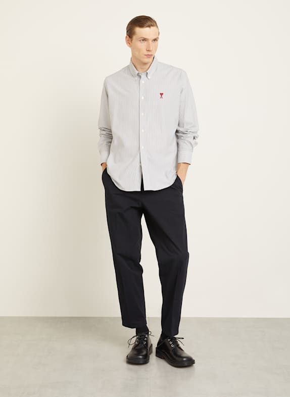 AMI PARIS Oxfordhemd Regular Fit SCHWARZ / WEISS