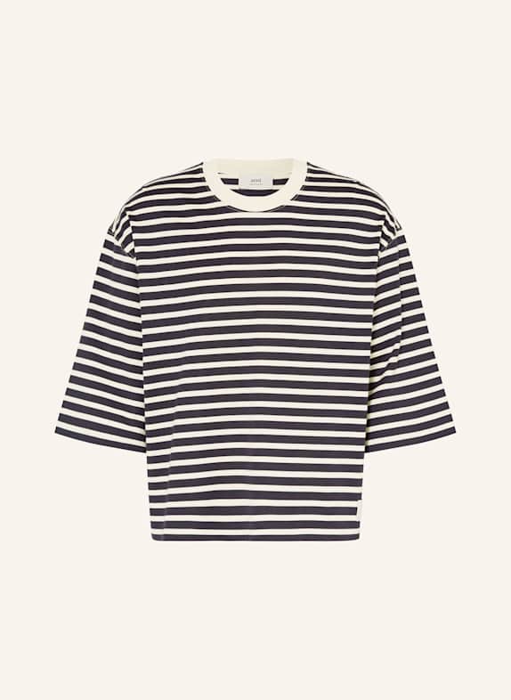 AMI PARIS Oversized-Shirt DUNKELBLAU/ CREME