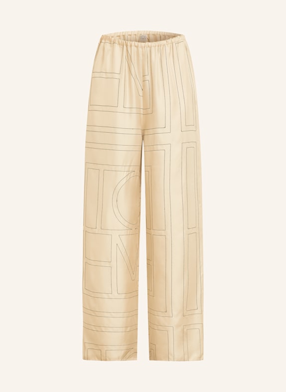 TOTEME Seidenhose BEIGE/ SCHWARZ