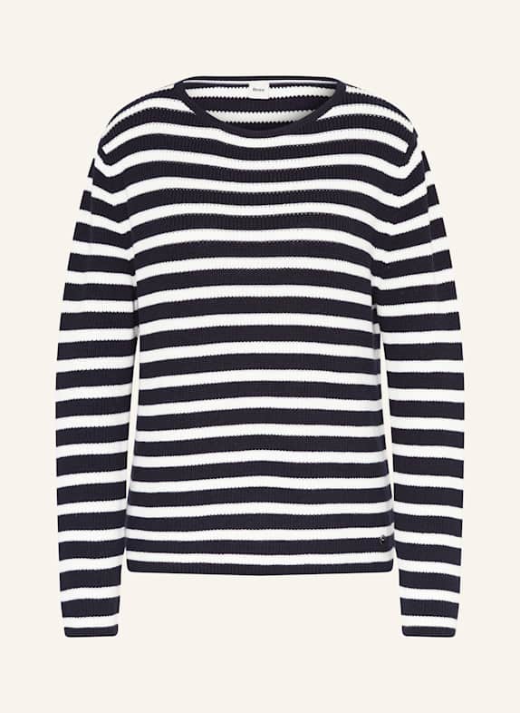 BRAX Pullover LESLEY DUNKELBLAU/ WEISS