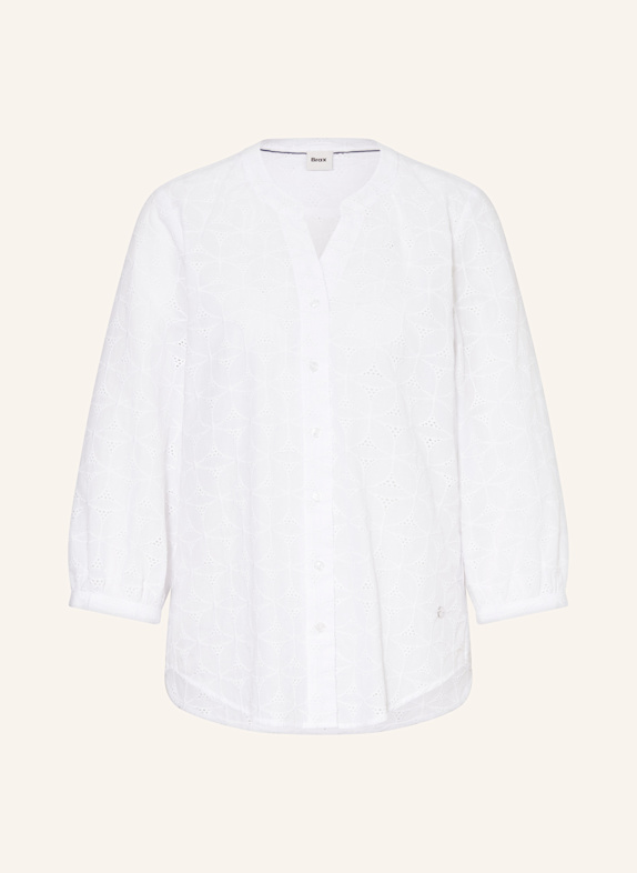 BRAX Bluse VELIA mit Lochspitze WEISS