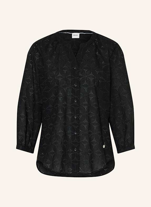 BRAX Bluse VELIA mit Lochspitze SCHWARZ