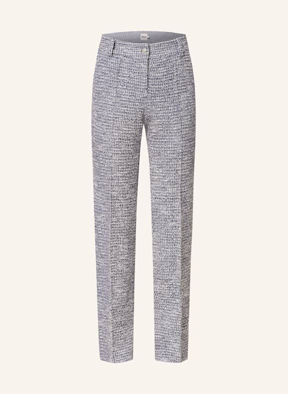 BRAX Bouclé-Hose MARON DUNKELBLAU/ WEISS