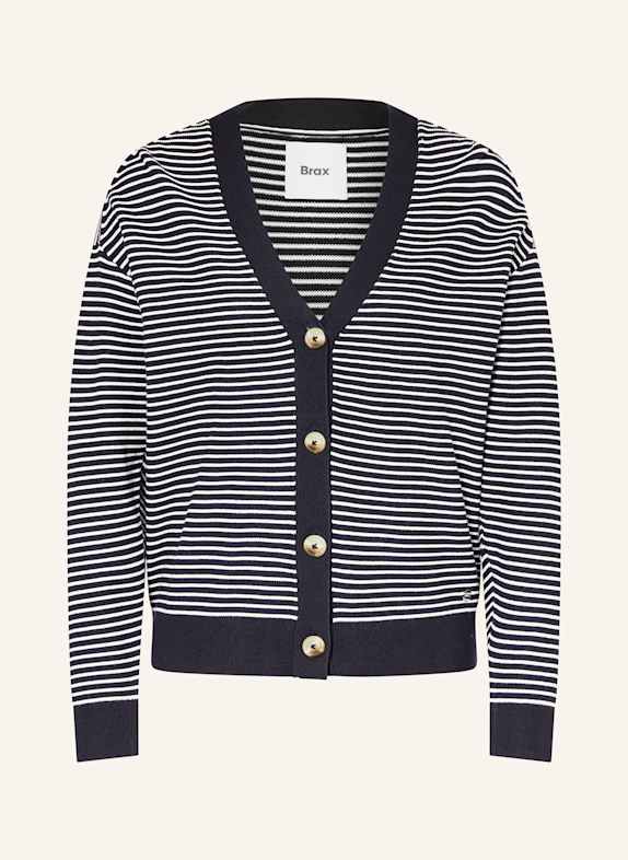 BRAX Strickjacke ANIQUE DUNKELBLAU/ WEISS