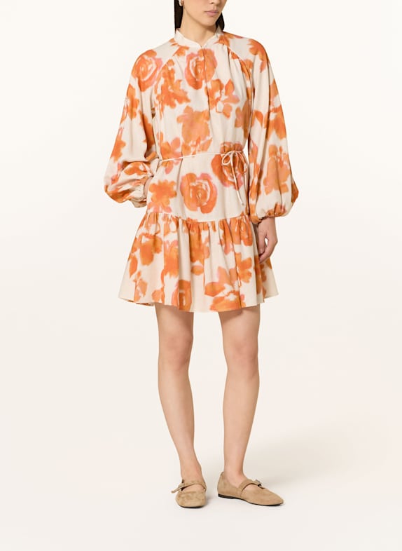 LUISA CERANO Kleid mit Leinen HELLROSA/ ROSÉ/ ORANGE