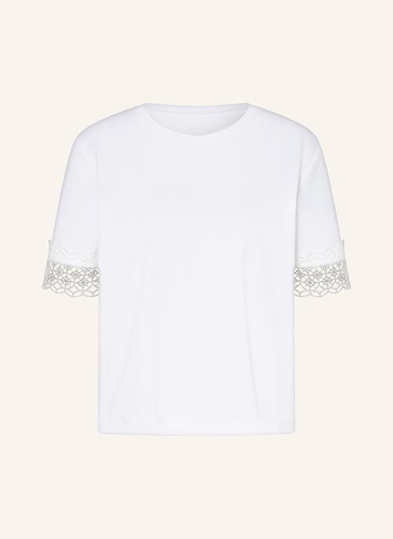 MARC CAIN T-Shirt mit Spitze WEISS