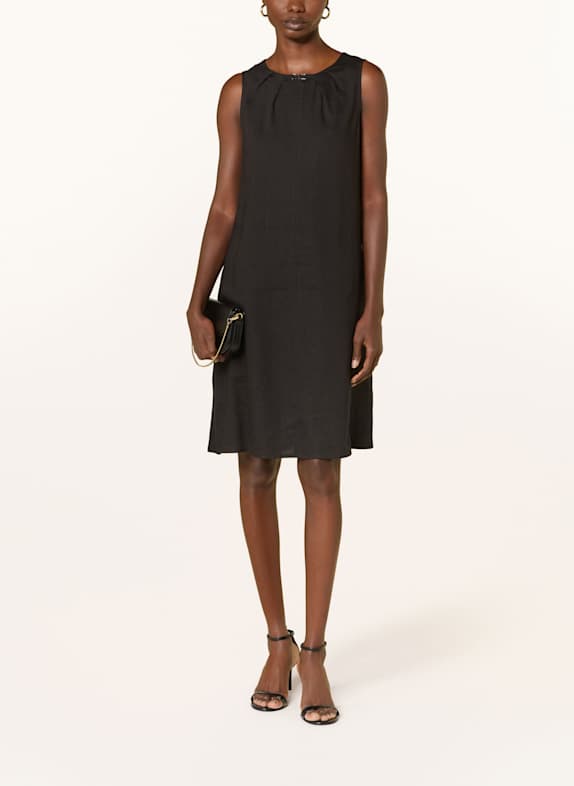 MARC CAIN Kleid mit Leinen 900 BLACK