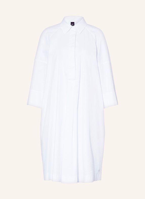 MARC CAIN Shirt dress with 3/4 sleeves 100 WHITE