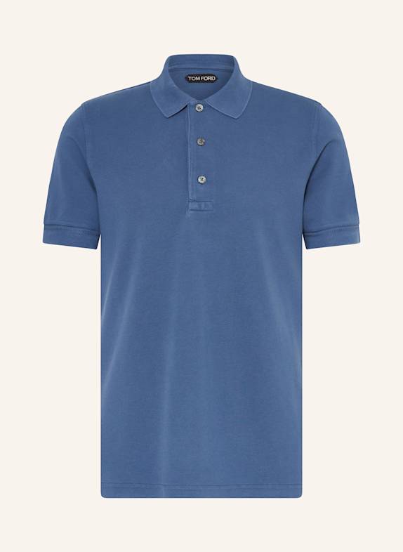 TOM FORD Piqué polo shirt BLUE