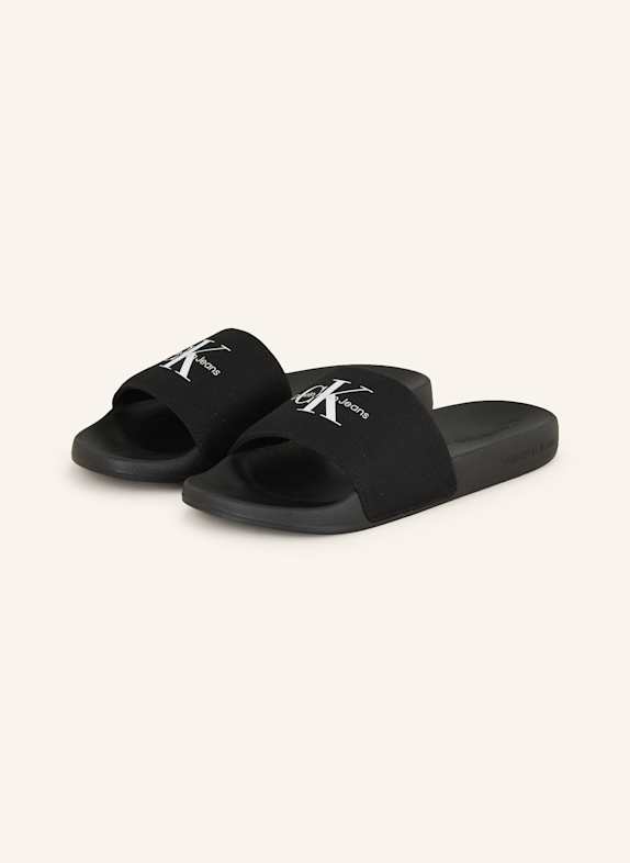Calvin Klein Pantoletten SCHWARZ/ WEISS