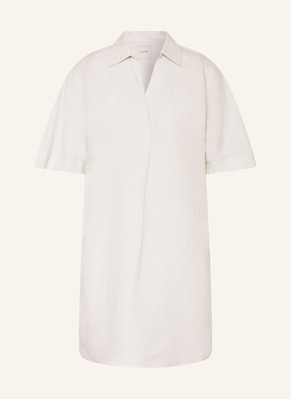 Calvin Klein Kleid mit Leinen ECRU