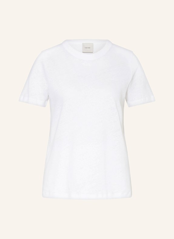 Calvin Klein Strickshirt mit Leinen WEISS