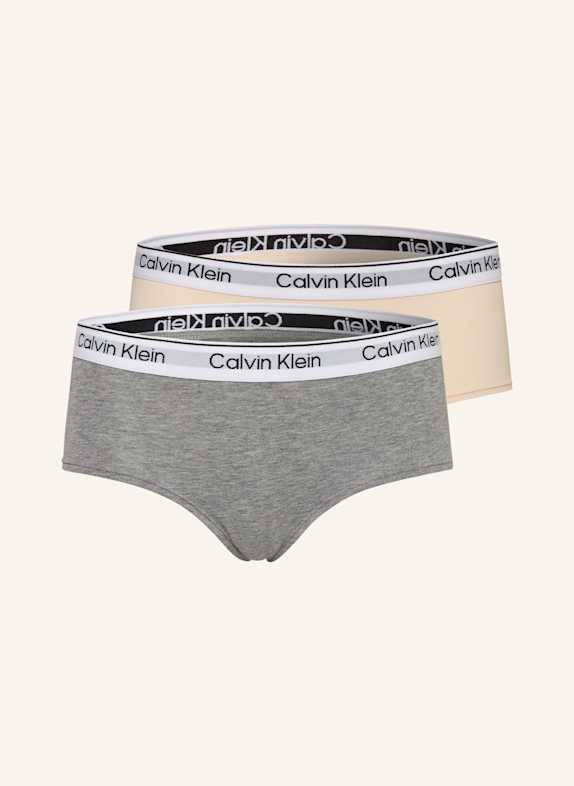 Calvin Klein 2er-Pack Slips HELLORANGE/ GRAU