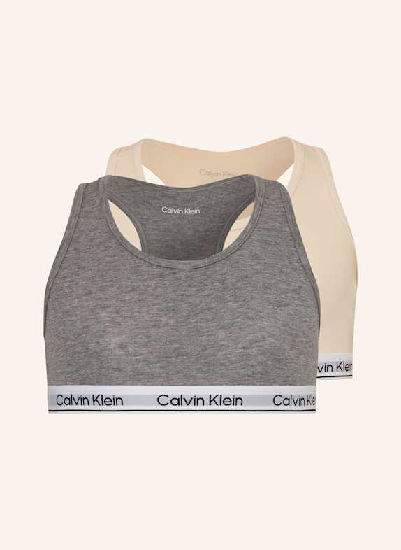 Calvin Klein 2er-Pack Bustiers HELLGRAU/ NUDE