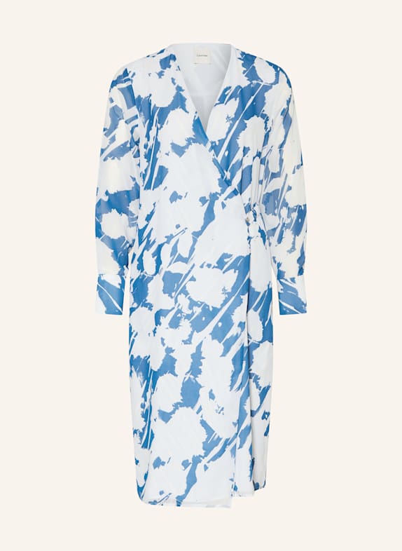 Calvin Klein Wickelkleid HELLBLAU/ BLAU/ WEISS